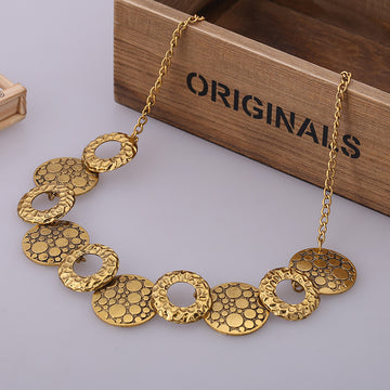 N955 - Luxury Bronze Circular Necklace